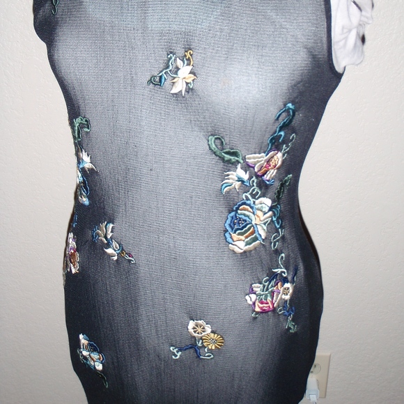 Vivian Tam Other - Vivienne Tam Floral Embroidered Sheer Maxi Dress